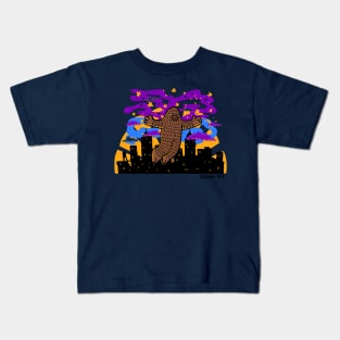 Floating Above the City Kids T-Shirt